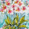 Abstract Orchid Vase Diamond Painting