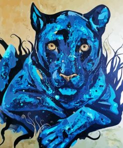 Blue Panther Diamond Painting