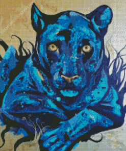 Blue Panther Diamond Painting