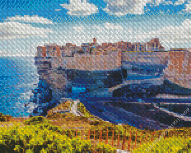 Bonifacio Town In Corsica Island Diamond Painting