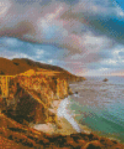 Carmel By The Sea View Sunset Diamond Painting