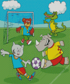 Cartoon Animals Playing Sports Diamond Painting
