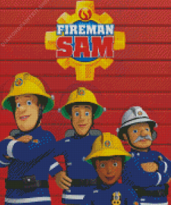 Fireman Sam Cartoon Diamond Painting