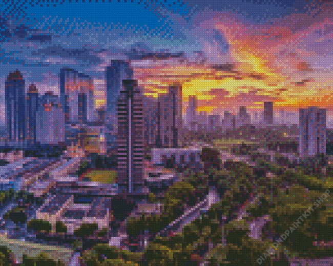 Jakarta Skylines Diamond Painting