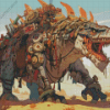 Mad Max Dinosaur Diamond Painting