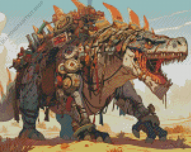 Mad Max Dinosaur Diamond Painting