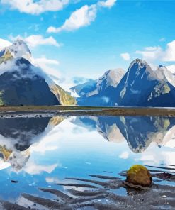 Milford Sound In New zealand Diamond Painting