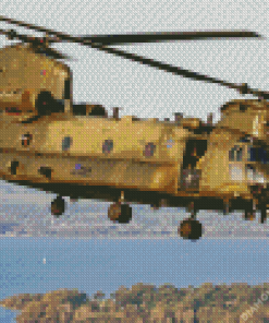 Military Chinook Helicopter Diamond Painting