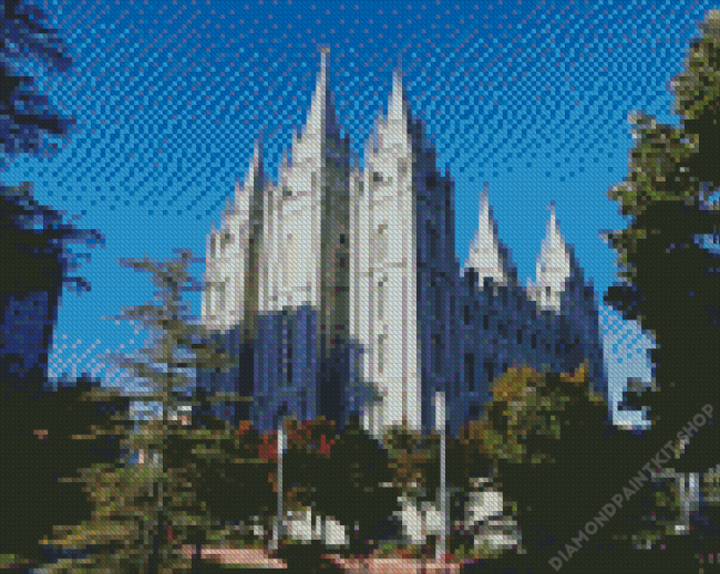 Mormon Temple In Utah Diamond Painting