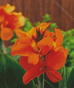 Orange Canna Lily Diamond Painting