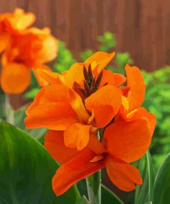 Orange Canna Lily Diamond Painting