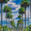 Palm Trees Street Beverly Hills Diamond Painting