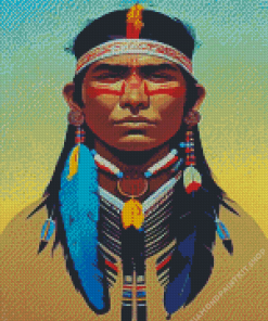 Illustration Cherokee Indian Diamond Painting