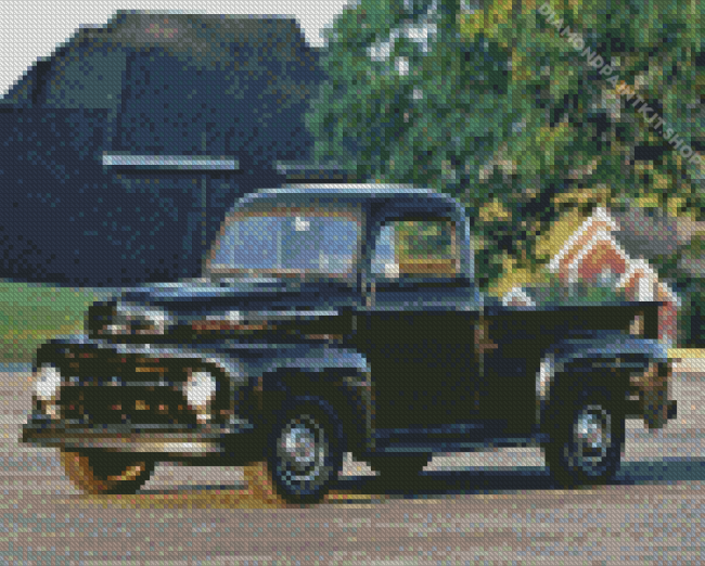 Black 1952 Ford Diamond Painting