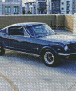 Black 1965 Mustang Diamond Painting