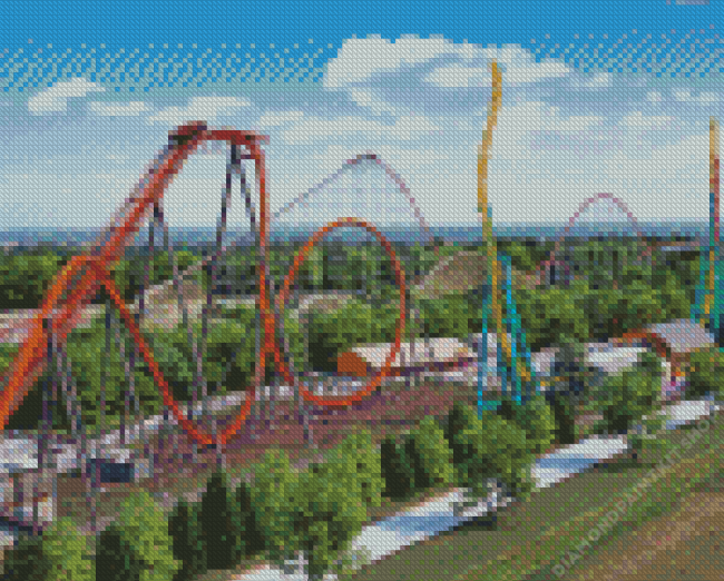 Roller Coasters Diamond Painting