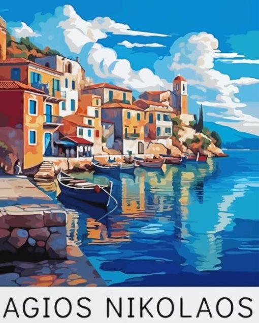 Agios Nikolaos Poster Diamond Painting