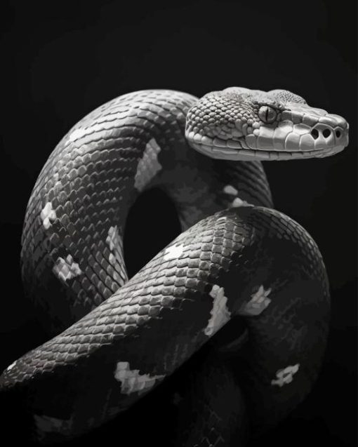 Black and White Snake Diamond Painting