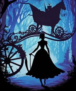 Cinderella Silhouette Diamond Painting