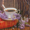 Coffee Cup and Flowers Diamond Painting