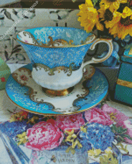 Cup and Saucer Diamond Painting