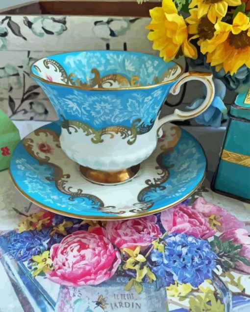 Cup and Saucer Diamond Painting