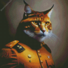 Ginger Cat in Uniform Diamond Painting