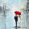 Girl With Red Umbrella Diamond Painting