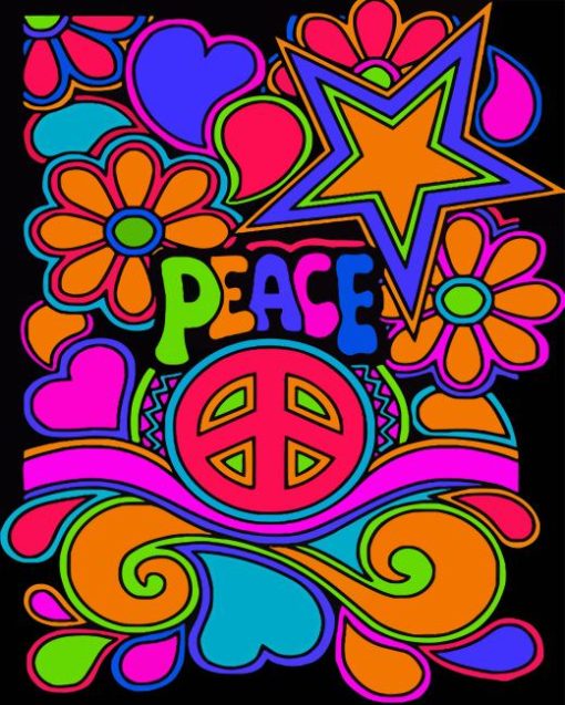 Hippie Peace Diamond Painting