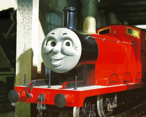 James the Red Engine Diamond Painting