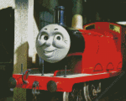 James the Red Engine Diamond Painting