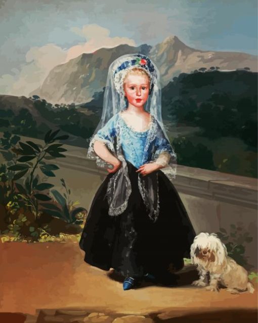 Little Girl With Havanese Diamond Painting