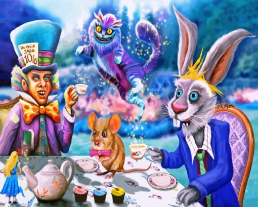 Mad Hatter Tea Party Diamond Painting