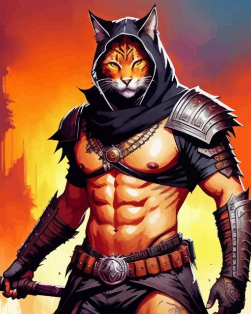 Male Tabaxi Diamond Painting