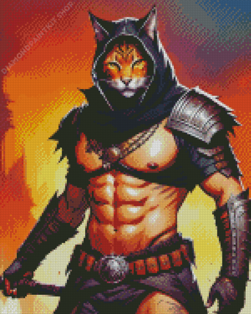 Male Tabaxi Diamond Painting