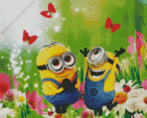 Minions Butterflies Diamond Painting