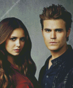 Nina Dobrev And Paul Wesley Diamond Painting