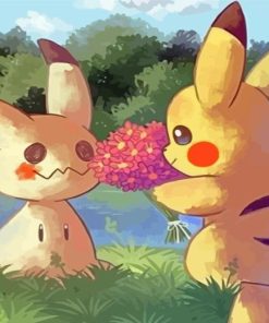 Pikachu And Mimikyu Diamond Painting