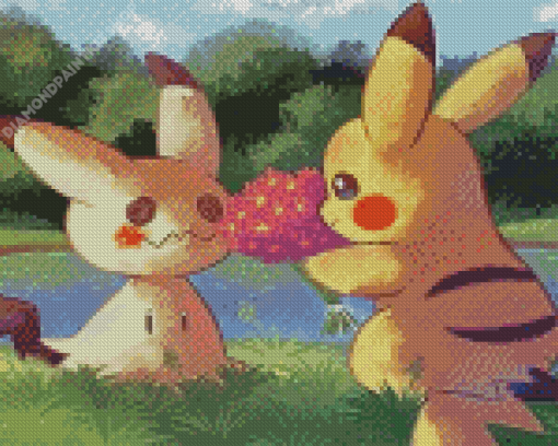 Pikachu And Mimikyu Diamond Painting