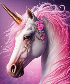 Pink Unicorn Diamond Painting