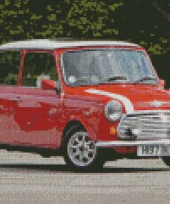 Red Mini Rally Car Diamond Painting