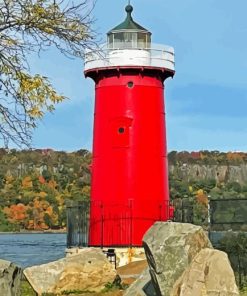 Red Lighthouse Diamond Painting
