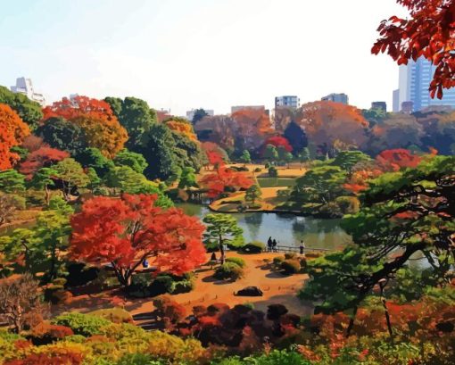 Rikugien Garden Diamond Painting