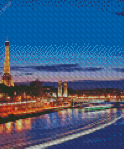 Seine River Eiffel Tower Diamond Painting