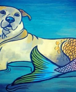 The Mermaid Dog Diamond Painting
