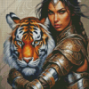 Tiger With Woman Diamond Painting