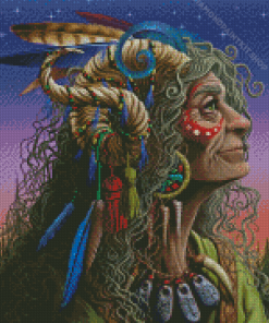 Wise Old Woman Diamond Painting