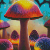 Colorful Mushroom Diamond Painting