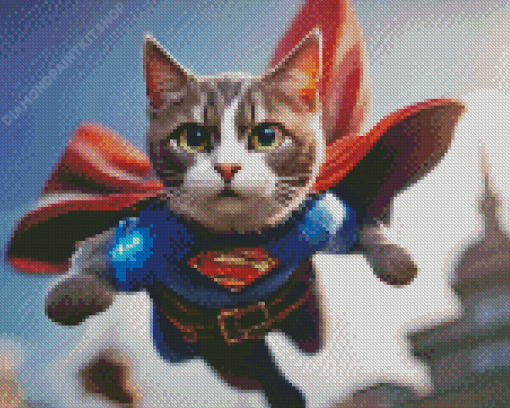 Flying Cat Diamond Painting