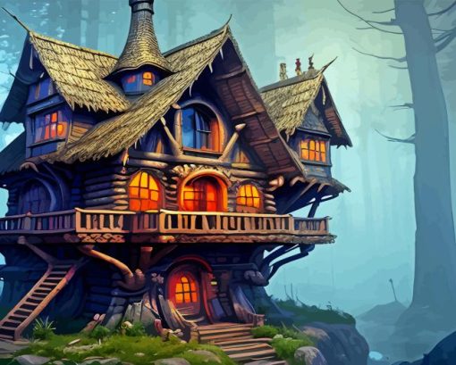 House in The Forest Diamond Painting